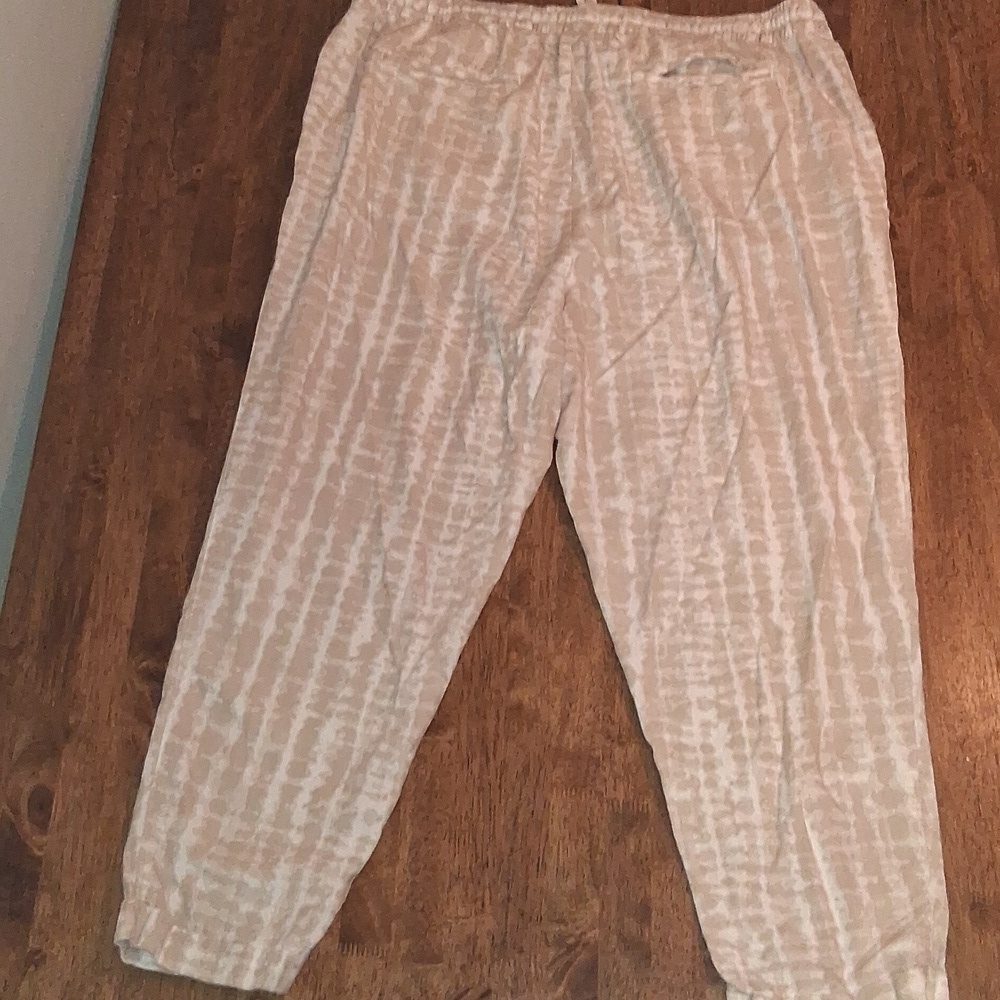 Old Navy High-Waisted Tie-Dye Linen-Blend Straight Cropped Pants XL - Picture 9 of 9